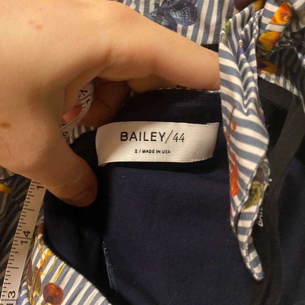 Bailey 44 Navy and Floral Striped Tie-Front Dress spring summer sundress - Picture 3 of 5